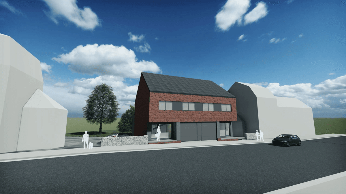 Terrain à bâtir avec permis accepté pour deux maisons